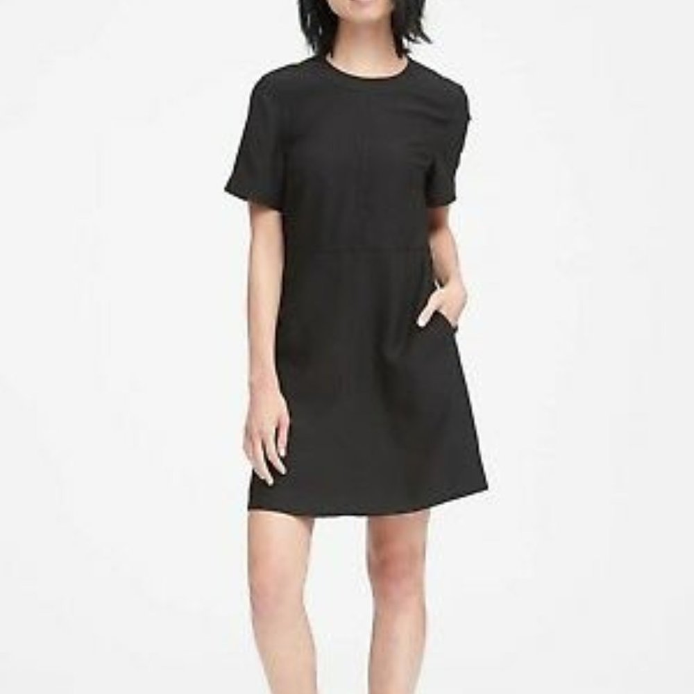 Banana Republic Black Panel Dress (Black)